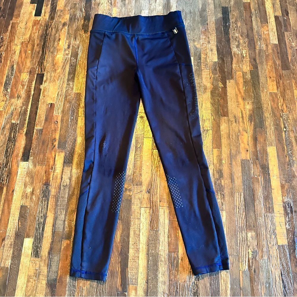 KINGSLAND EQUESTRIAN women’s dark blue pull on silicon grip leggings size S